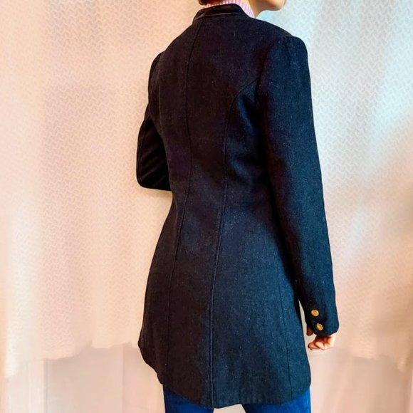 Dark Gray Wool-Blend Coat - Picture 7 of 14